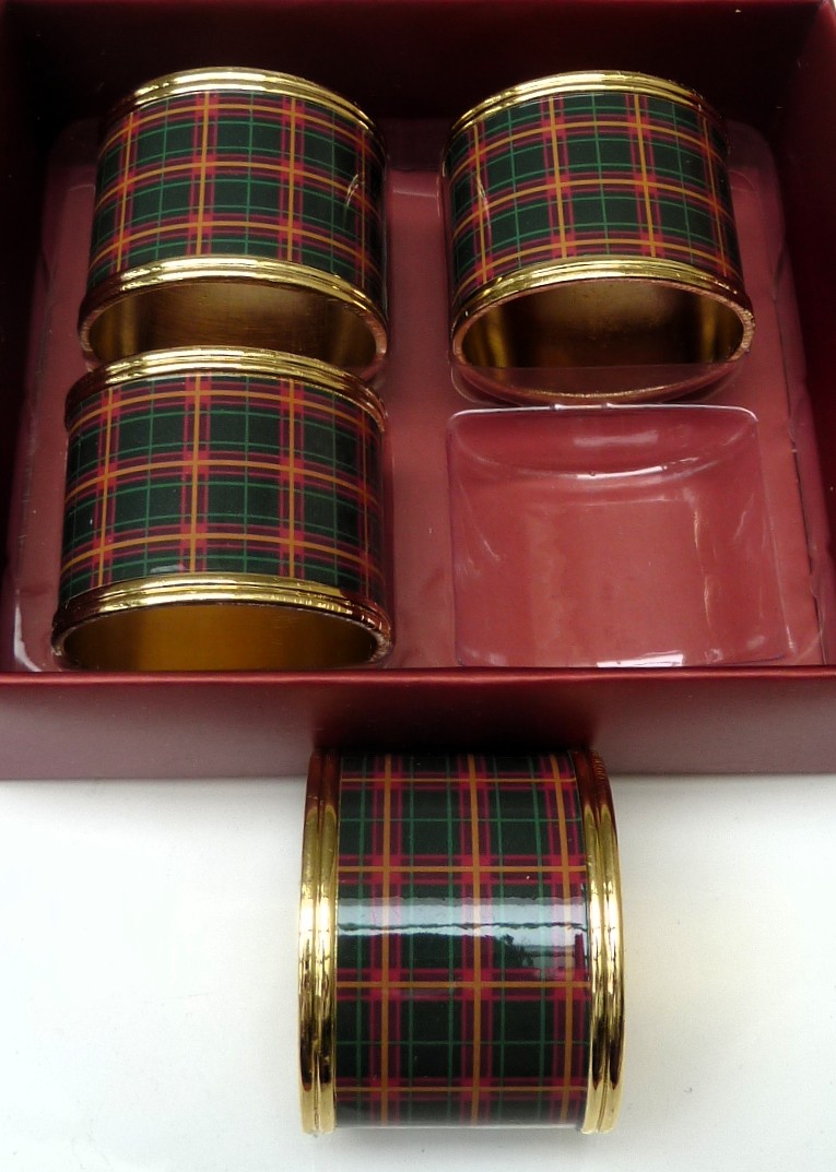 Lenox Nouveau Plaid Schotse ruit servetringen