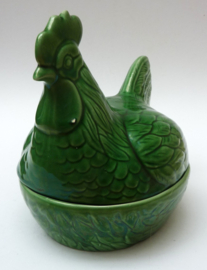 Bordallo Pinheiro Hen on Nest egg basket