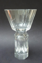 Scandinavian style cut crystal bud vase