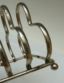 Brocante verzilverd Art Deco toastrekje