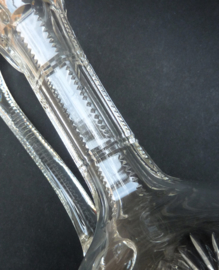 Saint Louis cut crystal footed wine decanter with handle