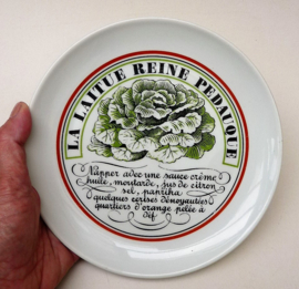 Porcelaine d'Auteuil salad plate La Laitue Reine Pedauque