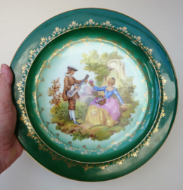 Gloria Rembrandt Fragonard courting couple high tea cake plate