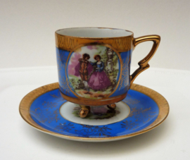 Arnart Japan Fragonard demitasse kop en schotel op pootjes