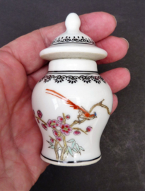 A pair of Chinese Jingdezhen PROC porcelain miniature ginger jars