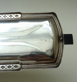 Rechthoekig verzilverd Art Deco dienblaadje Crusader Plate