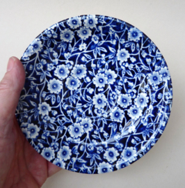 Burleigh Pottery Blue Calico loose saucer for breakfast cup