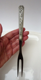 Hardanger Norway Rokokko meat carving set with pewter handle