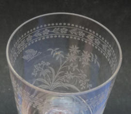 Baccarat St Louis gegraveerde dessertwijn port glazen rond 1900