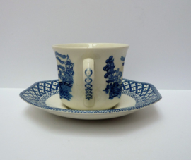 J and G Meakin Liberty Blue Willow kop en schotel