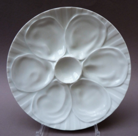 Pillivuyt France white porcelain oyster plate