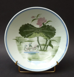 Chinese porcelain with green blue and pink decoration