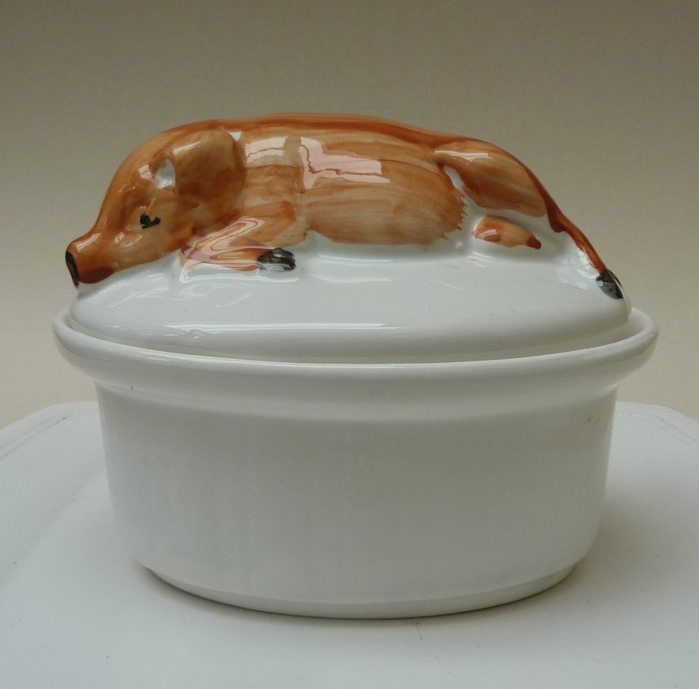 Faience Pig pate tureen