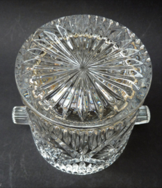 Lead crystal buzz cut bar set ice bucket whisky water pitcher 