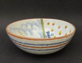 Mid Century faience salad pasta bowl