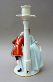 Gerold Tettau Bavaria porcelain candlestick Courting Couple