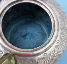Antique Moroccan copper water kettle