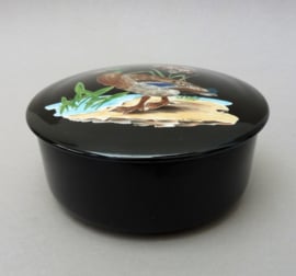 Villeroy Boch Black Forest Duck black porcelain lidded box