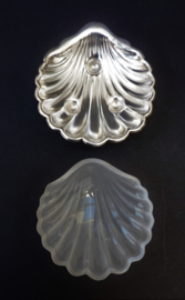 English silver plated butter caviar shell dish