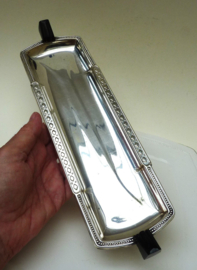 Rechthoekig verzilverd Art Deco dienblaadje Crusader Plate