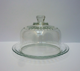 Arcoroc France glass dome with dish