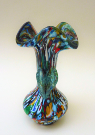 Bohemian Spatter Glass vase