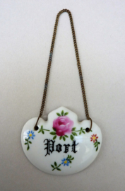 Antiek Japans porseleinen karaf label Port