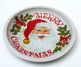 Vintage blikken kerstschaal