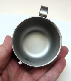 Italwaber stainless steel espresso cup with saucer