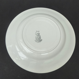St Amand faience dinerborden kobalblauwe bloem