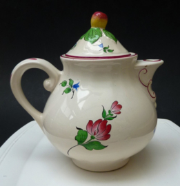 K & G Luneville Old Strasbourg faience theepot 19e eeuw