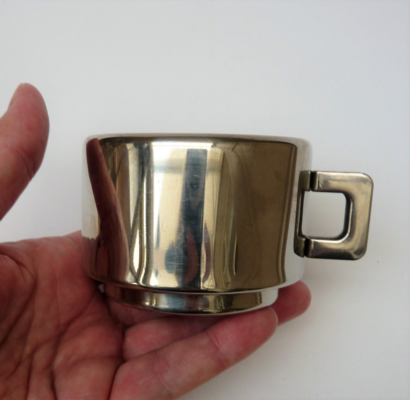 Japanese Stainless Steel Vintage INOX Double Walled Espresso Cups