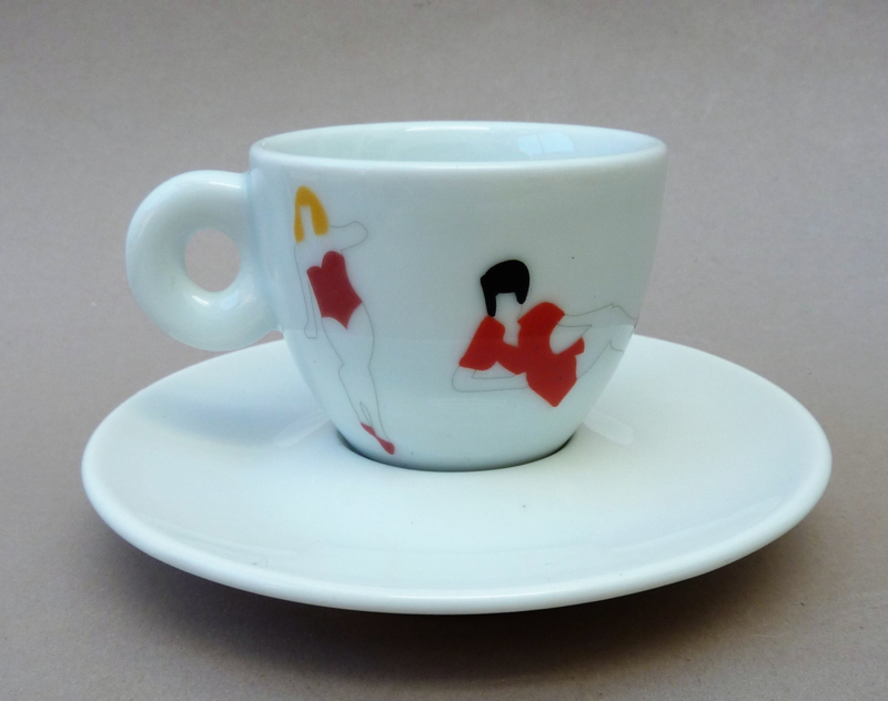 Illy illy Art Collection 1999 Marco Lodola Tazzine Ballerine Espresso Cup 