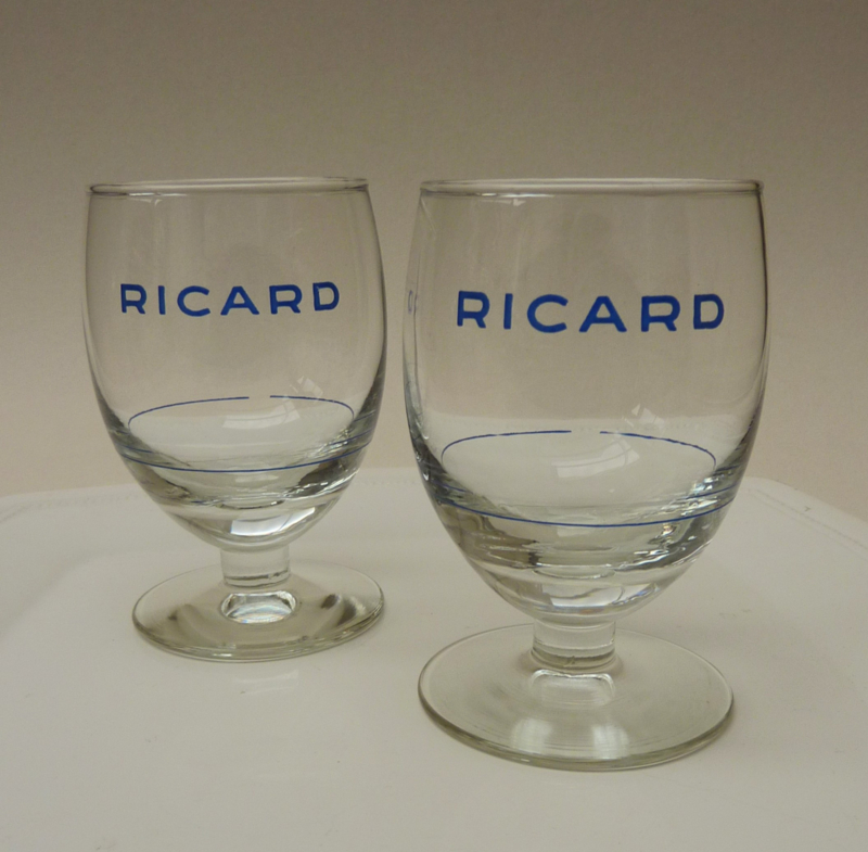Buy French Vintage Ricard Aperitif Stem Glasses, Retro Pastis Drinking From  the South of France, Cote D'azur Provencal Drinking Accessory Online in  India 