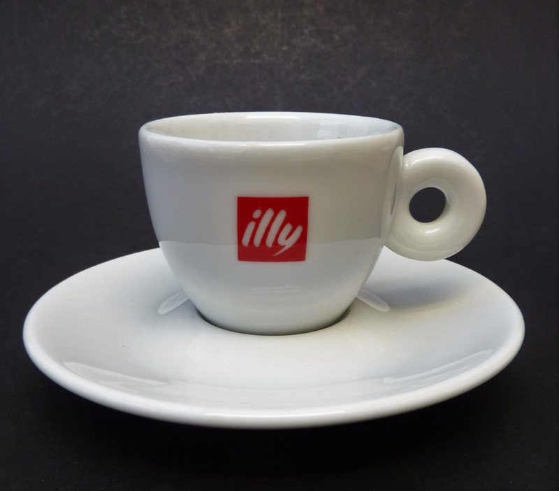 Goed gevoel hoop Medewerker Illy logo espresso kop en schotel | Illy espresso kopjes | La Vitrine de  Caroline
