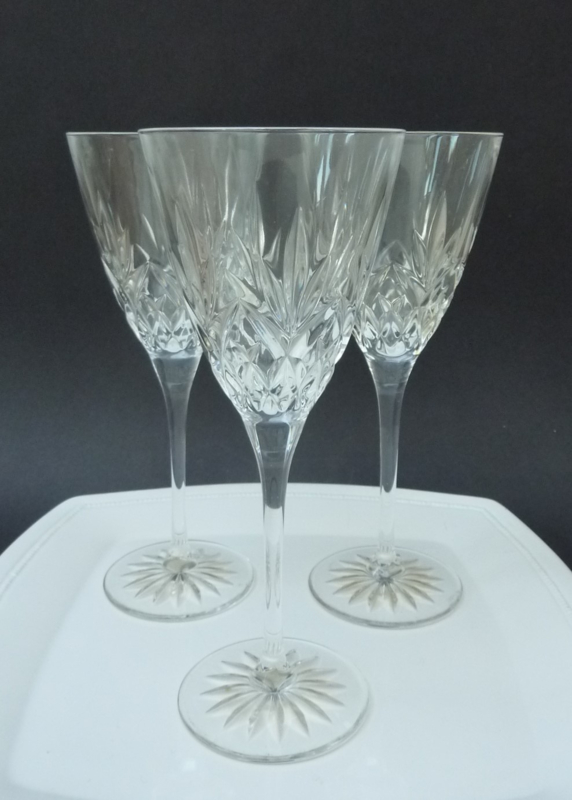 Royal Doulton Vintage Crystal Brandy glasses, Webb Corbett, Stickers, NEW,  box 
