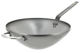 Wokpan plaatstaal - 32 cm - Mineral B - De Buyer