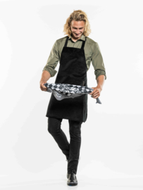 BIb Apron Chaud Devant - Black Velvet W70 - L85