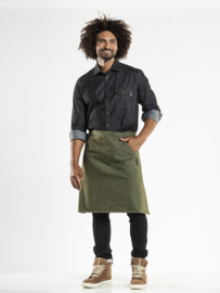 Apron Chaud Devant - Pouch Green Denim W80 - L60