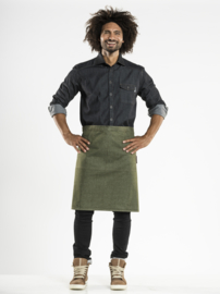 Apron Chaud Devant - Pouch Green Denim W80 - L60