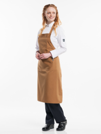 Bib Apron Chaud Devant - Regular Pockets Camel W75 - L100