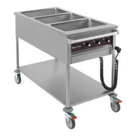 Gastronorm bain-marie wagen 3x 1/1 GN - Max Pro