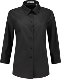 Lady shirt - Linda - 3/4 sleeve - black & white