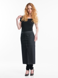 Apron Chaud Devant - 4-pockets Black Denim W90 - L80