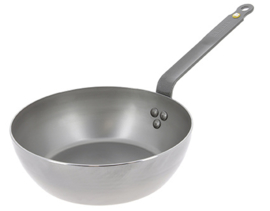 Country pan / wokpan plaatstaal - 24 cm - Mineral B - De Buyer