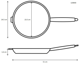 Pannenkoek-/ crêpespan gietijzer 24 cm - Ronneby Bruk 'Maestro'