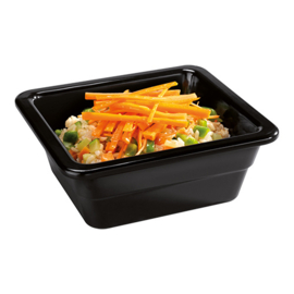 Gastronormbak melamine - Zwart 1/6 - 6.5(H)x17.6x16.2 cm