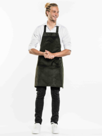 Bib Apron Chaud Devant - Green Velvet W70 - L85