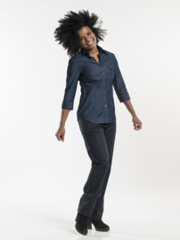 Blouse / shirt Chaud Devant - Women Blue Denim Stretch 3/4 sleeve