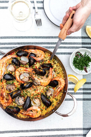 Paella pan plaatstaal - 32 cm - Mineral B - De Buyer